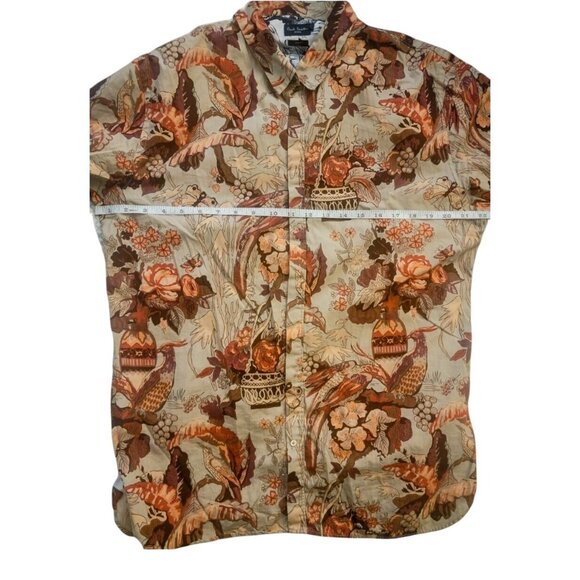 Paul Smith Jeans Men's XL Graphic Print Shirt, Slim Fit, Bird & Floral - Picture 3 of 6